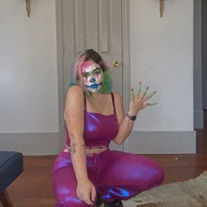 Vintage 90’s party stretchy set holographic 🕺🏼